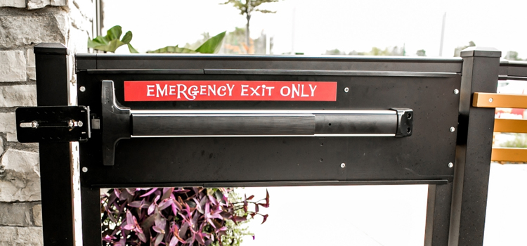 emergency push bar installation in Bonita